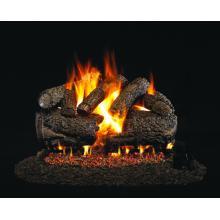 Peterson Gas Logs 18 Inch Charred Forest Oak Vented Log Set With G4 Burner - Match Light