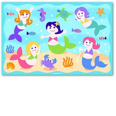 Olive Kids Laminate Placemat - Mermaids
