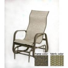 Bonaire Aluminum High Back Sling Glider With River Rock Frame And B0652 Fabric