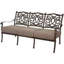 Darlee Florence Cast Aluminum Outdoor Patio Sofa - Mocha