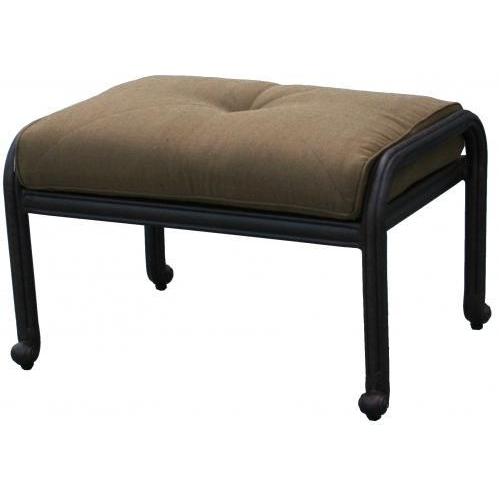 Darlee Santa Monica Cast Aluminum Ottoman With Cushion Darlee Santa Monica Cast Aluminum Ottoman With Cushion
