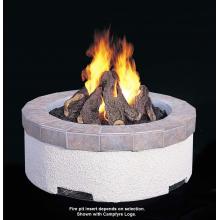 Peterson Outdoor Campfyre 34 Inch Natural Gas Manual Safety Pilot Fire Pit Package With Granite Tile Ring And Beachwood Logs