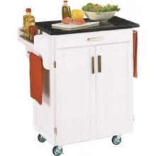 Home Styles Small Kitchen Cart With Granite Top - Black/White - 9001-0024