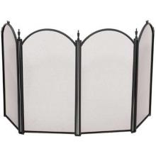 UniFlame 52 Inch Black Four Panel Mini Fireplace Screen