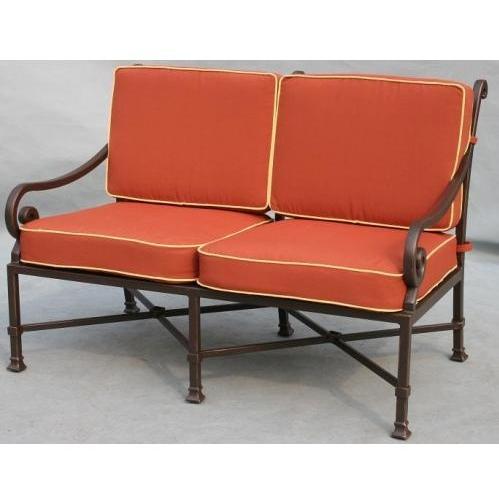 Darlee Laguna Cast Aluminum Loveseat With Cushions Darlee Laguna Cast Aluminum Loveseat With Cushions