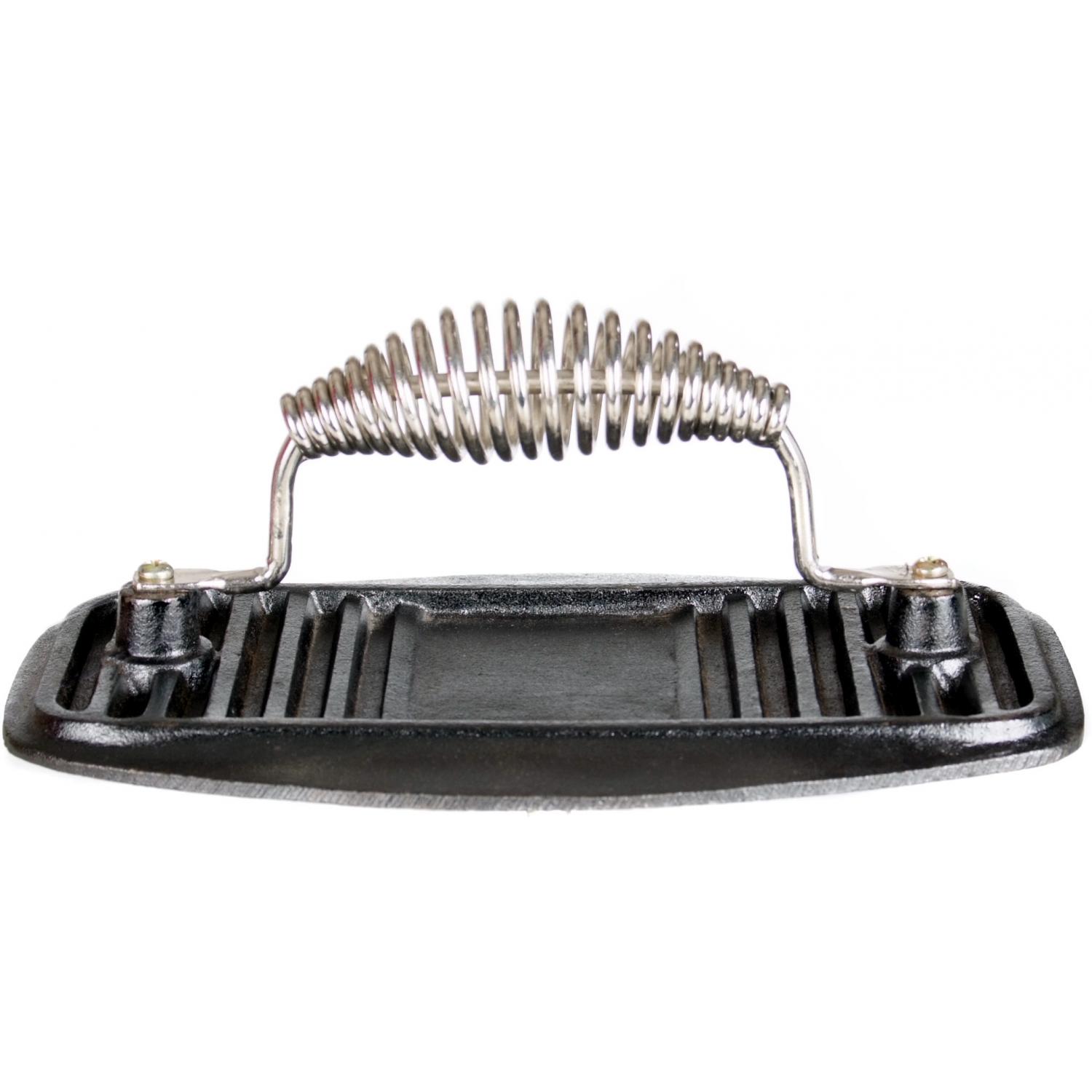 Cajun Cookware Press Bacon Or Steak Seasoned Cast Iron Grill Press