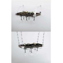 Concept Housewares CW49526 Espresso Wood Wine Rack (6) Bottle Hanging/Wall Wine Rack