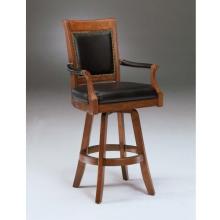 Hillsdale Kingston Game Swivel Leather Back Bar Stool - Light Cherry - 6004-831