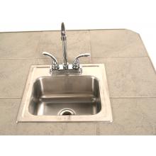 Lion Stainless Steel Sink With Faucet Installed View