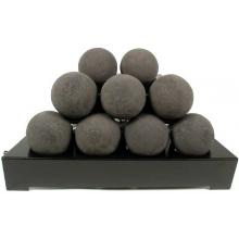 Rasmussen 20 Inch Black ALTERNA Vent Free Natural Gas FireBalls With Black Chassis And Manual Safety Pilot