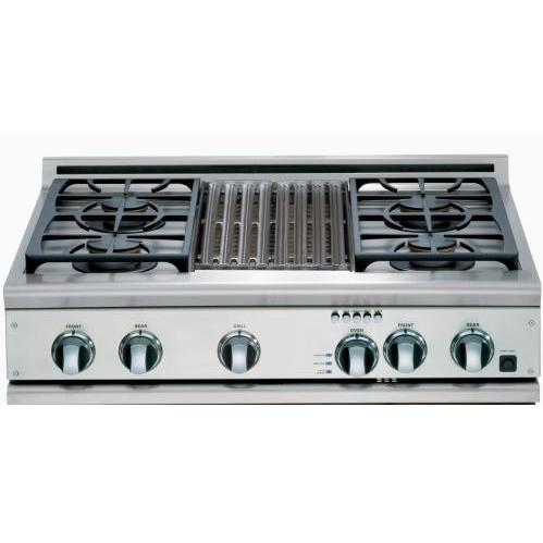 DCS Gas Cooktop 36 Inch Natural Gas Cooktop W/ Grill By Fisher Paykel - CP-364GL