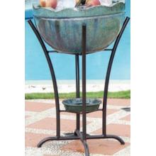 Alfresco Home Olbia Beverage Cooler On Aluminum Stand - Antique Topazul