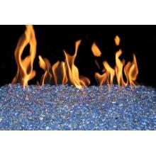 Peterson Fyre Gems 30 Inch Indigo Swirl Vented Natural Gas Fire Gem Set With G45 Glass Burner - Match Light