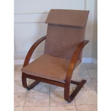 International Caravan Bentwood Rocker With MicroFiber Padded Seat Brown - QRB120-SB