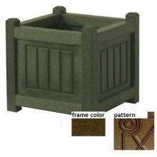 Eagle One Recycled Plastic 12 Inch Nantucket Planter Box Diamond Pattern - Brown