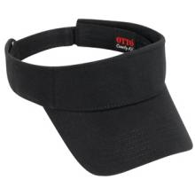 Otto Cap Comfy Cotton Jersey Knit Sun Visor - Black