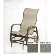 Bonaire Aluminum High Back Sling Glider With Scavo Bronze Frame And A0109 Fabric