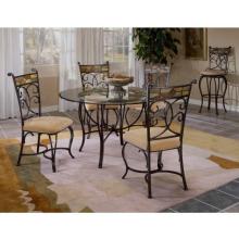 Hillsdale Pompei 5 Piece Dining Set With Stationary Chairs - Slate Mosaic/black Gold - 4442dtbc