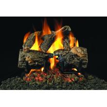 Peterson Gas Logs 16 Inch Charred Oak Vented Log Set With G4 Burner - Match Light