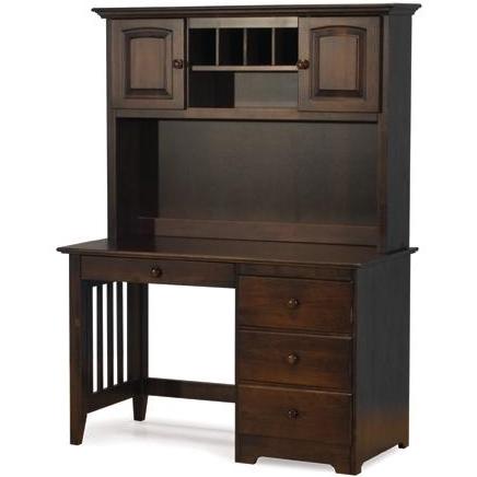 Atlantic Furniture Windsor Desk Antique Walnut W/ Hutch - 6090401