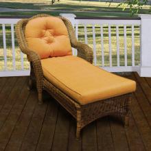 North Cape Richmond Aluminum Frame Resin Wicker Chaise Lounge - Walnut