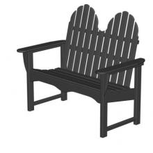 Poly-Wood Recycled Plastic Wood Classic Adirondack Bench - 48 Inches