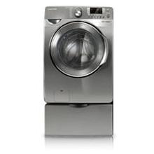 Samsung Washers 1300 RPM 4.5 Cu. Ft. With Front Load Steam Washer, Stainless Platinum - WF448AAP