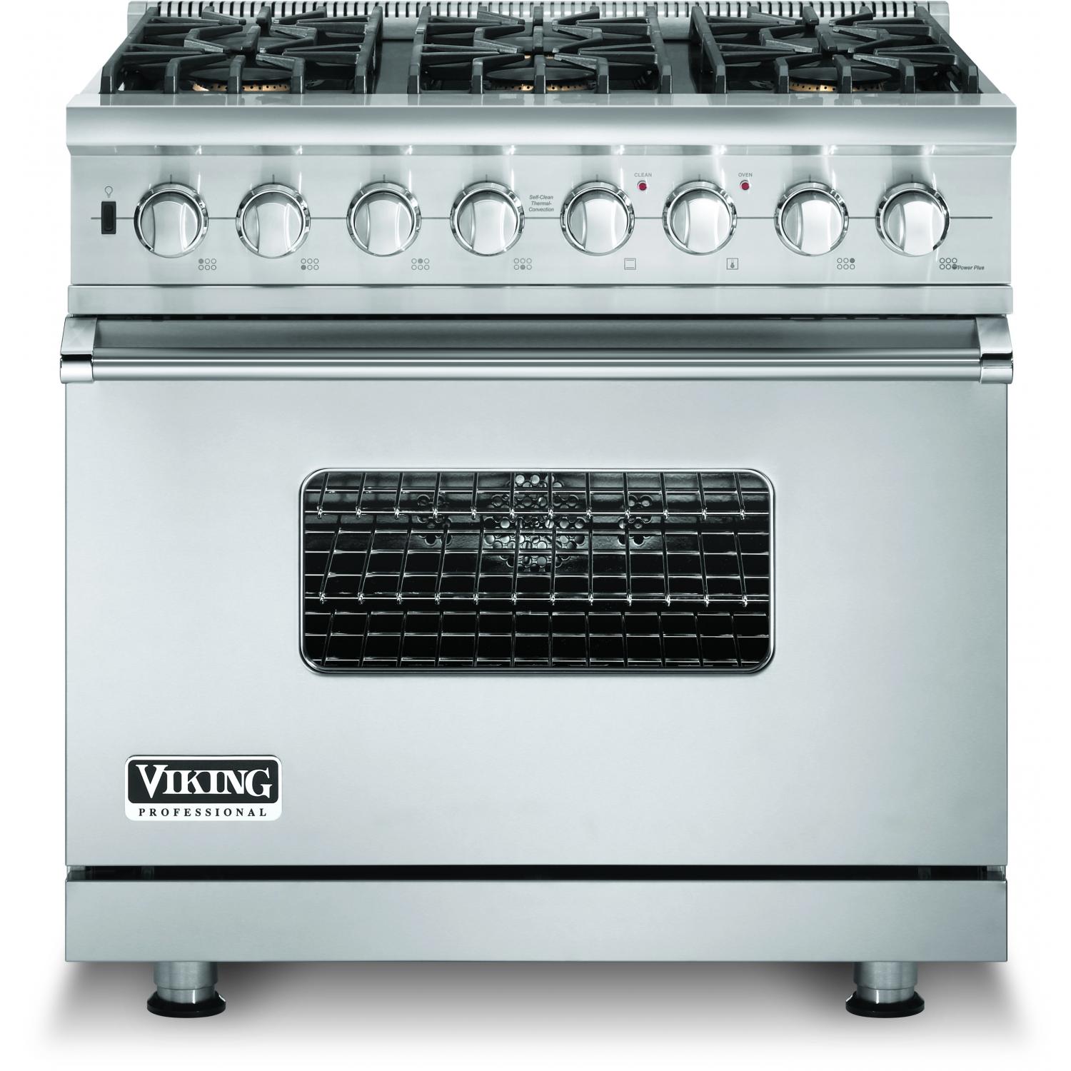 Viking VGSC536-6BLP 36-Inch Professional Series Propane Gas Range With 6 Burners - Stainless Steel