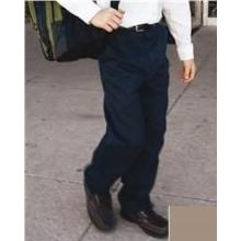 French Toast School Uniform Boys Flat Front Double Knee Twill Pant 5 - Khaki