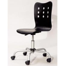 Powell Furniture - Monster Bedroom Swivel Desk Chair - Black Seat & Back With Silver Base - 500-669