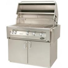 Vintage Gas Grills 42 Inch Natural Gas Grill On Cart With Smoker Burner And Rotisserie Burner