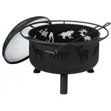Landmann Big Sky Wildlife Fire Pit With Black Finish