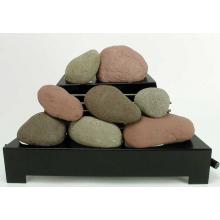 Rasmussen 20 Inch Brown/Natural/Adobe Red ALTERNA Vent Free Natural Gas FireStones With Black Chassis And Manual Safety Pilot