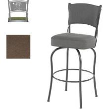 Garden Collection Bar Stool With Pina Colada Back - 34 Inch Seat - Golden Brown