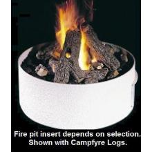 Peterson Outdoor Campfyre 27 Inch Natural Gas Manual Safety Pilot Fire Pit Package With Plain Stucco Frame And Bronze Fire Pit Glass
