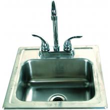 Lion 15 X 15 Stainless Steel Sink With Faucet