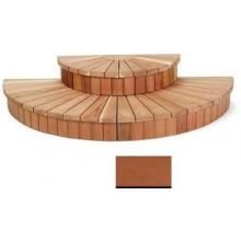A&B Accessories Redwood Spa Steps: Two-Tier Sunburst 58 Inch