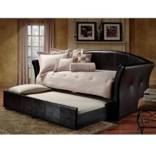 Hillsdale Brookland Daybed With Slats And Trundle Brown Leather - 1328DBT