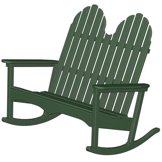 Poly-Wood Recycled Plastic Wood Classic Adirondack Double Rocking Chair Poly-Wood Recycled Plastic Wood Classic Adirondack Double Rocking Chair