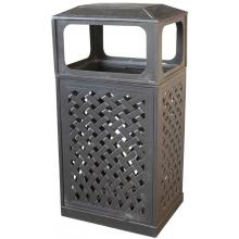 Darlee Cast Aluminum Outdoor Patio Trash Receptacle - Antique Bronze