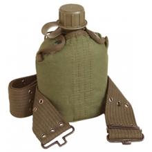 Stansport Plastic Canteen And Cover Set, OD, 1 Quart