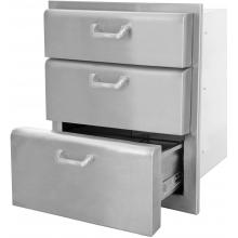 BBQ Guys Kingston Raised Series 20 Inch Triple Access Drawer