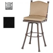 Ocean Collection Bar Stool With Pacific Back - 34 Inch Seat - Black