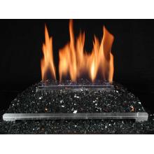 Rasmussen 24 Inch Black ALTERNA Vent Free Propane Gas FireGlitter With Stainless Steel Chassis And Variable Flame Remote