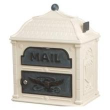 Classic Series High Security Locking Mailbox Top Piece - Almond W/ Verde Brass