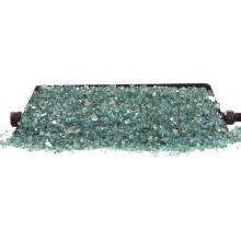 Peterson Fyre Glass 16 Inch Emerald Reflective Vented See-Thru Propane Fire Glass Set With Outdoor Stainless G45 Glass Burner And Manual Safety Pilot