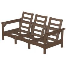 Poly-Wood Recycled Plastic Wood Club Sofa - Cushion Included