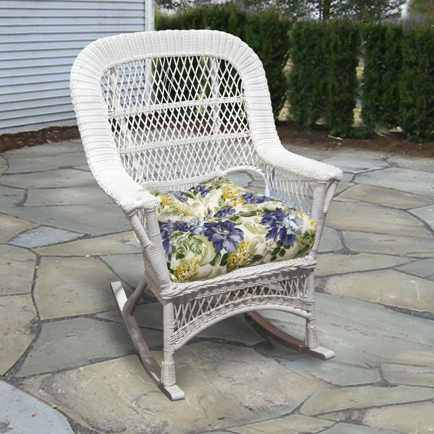 North Cape Pinehurst Resin Wicker Rocker - White North Cape Pinehurst Resin Wicker Rocker - White