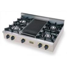 FiveStar Cooktops 36 Inch Natural Gas 4 Burner Cooktop With Griddle - Stainless Steel