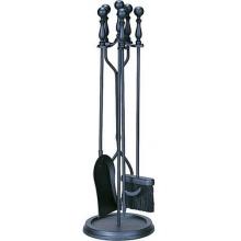 UniFlame 5 Piece Black Fireset With Ball Handles